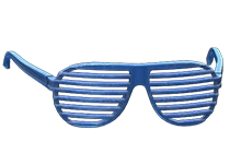 百叶窗太阳镜 (蓝色)