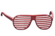 百叶窗太阳镜 (红色)