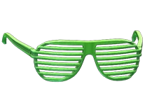 百叶窗太阳镜 (绿色)