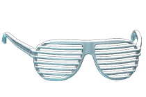 百叶窗太阳镜 (白色)