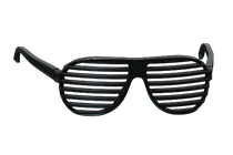 百叶窗太阳镜 (黑色)